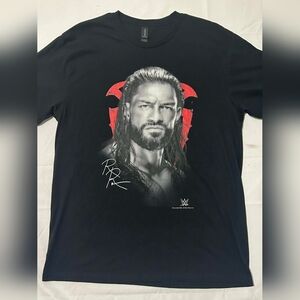 Roman Reigns WWE Graphic Tee Sz L Women’s 1X 23-27 P2P Black New